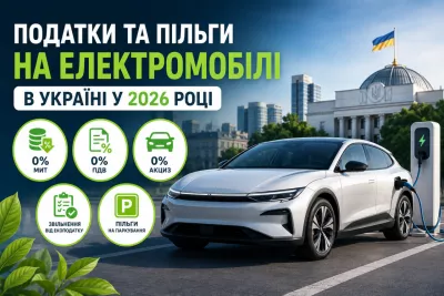 Податки та пільги на електромобілі в Україні 