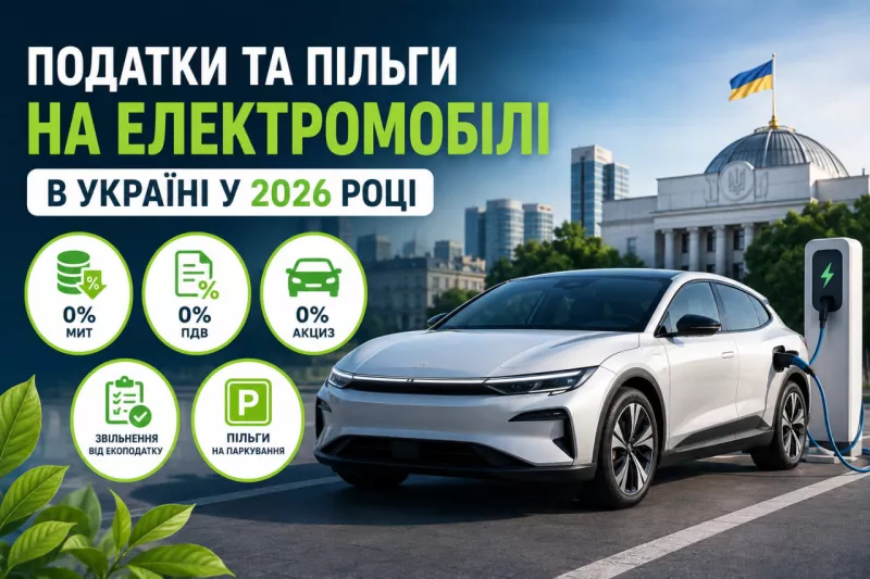 Податки та пільги на електромобілі в Україні 